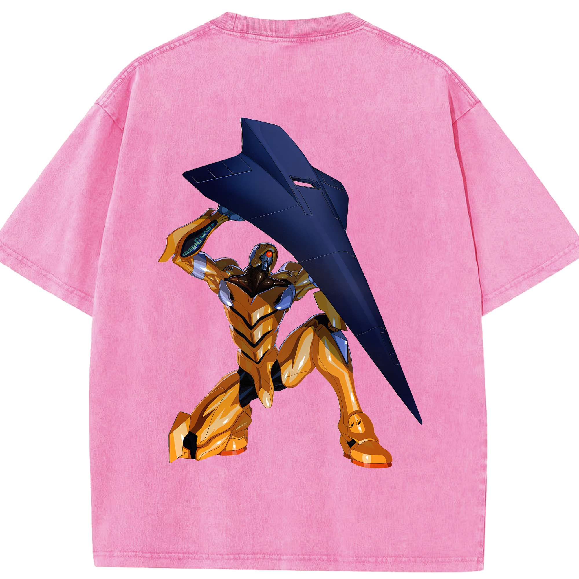 （画像用） EVA 新世紀エヴァンゲリオン 綿100% ヴィンテージ風 半袖Tシャツ（背面プリント）